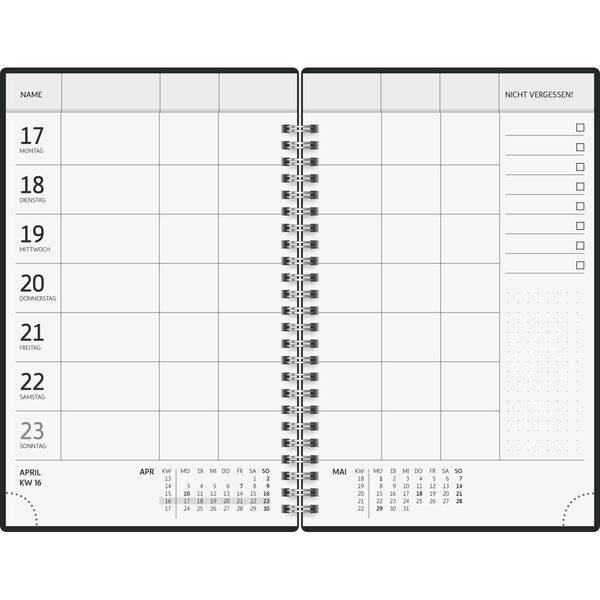 Familienplaner A5 1 Woche/2 Seiten Grafik-Einband Confetti 2027-1