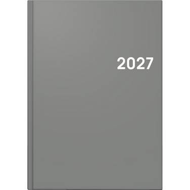 Buchkalender 795 A5 1 Tag/Seite Balacron-Einband grau 2027