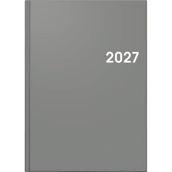 Buchkalender 795 A5 1 Tag/Seite Balacron-Einband grau 2027-0
