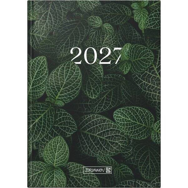 Buchkalender 795 A5 1 Tag/Seite Grafik-Einband Leaves 2027-0