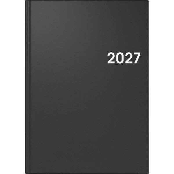 Buchkalender 795 A5 1 Tag/Seite Balacron-Einband schwarz 2027-0