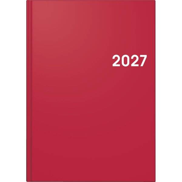 Buchkalender 795 A5 1 Tag/Seite Balacron-Einband rot 2027-0