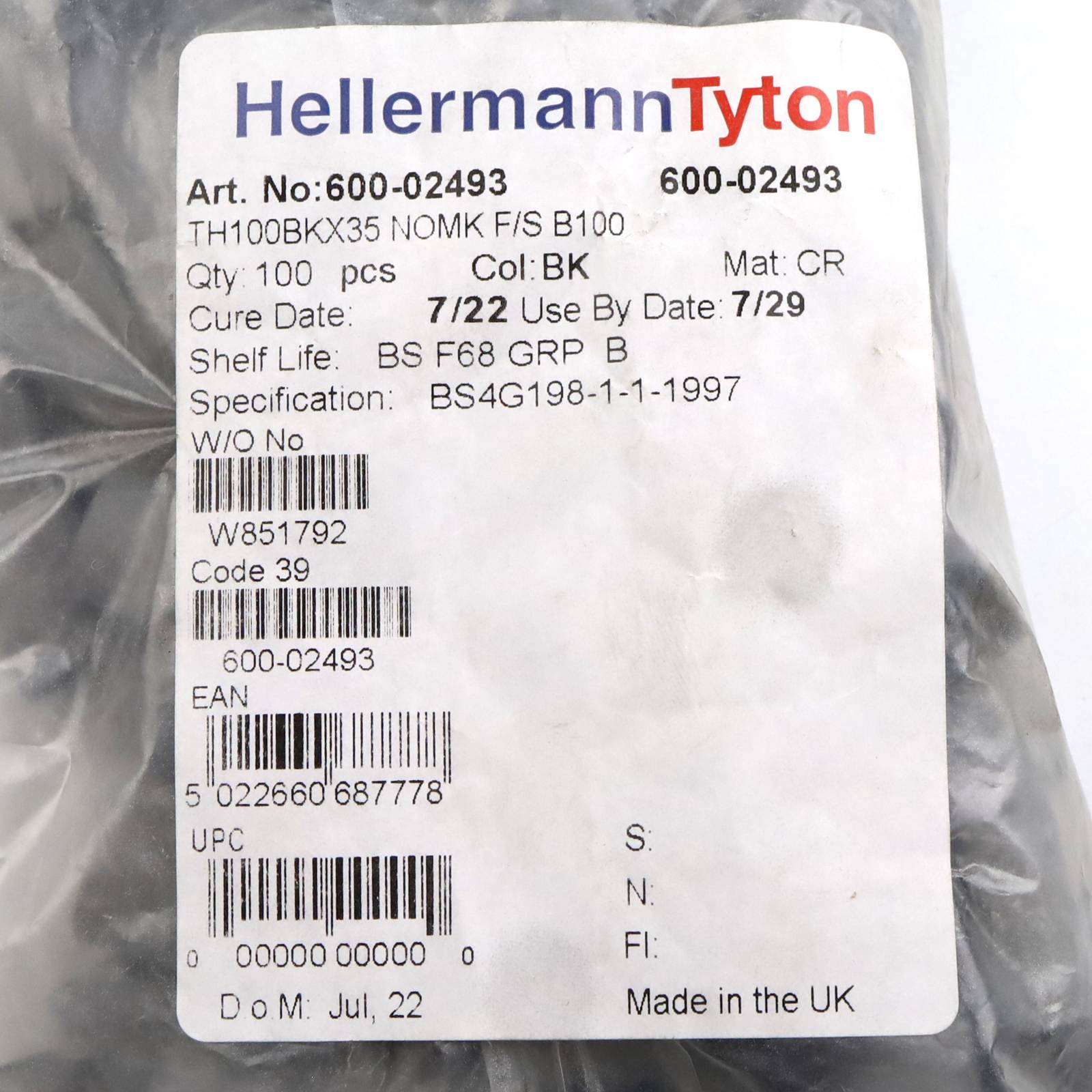 HellermannTyton Isolierschlauch 600-02493 TH100X35BK-CR-BK (100Stk) OVP-1