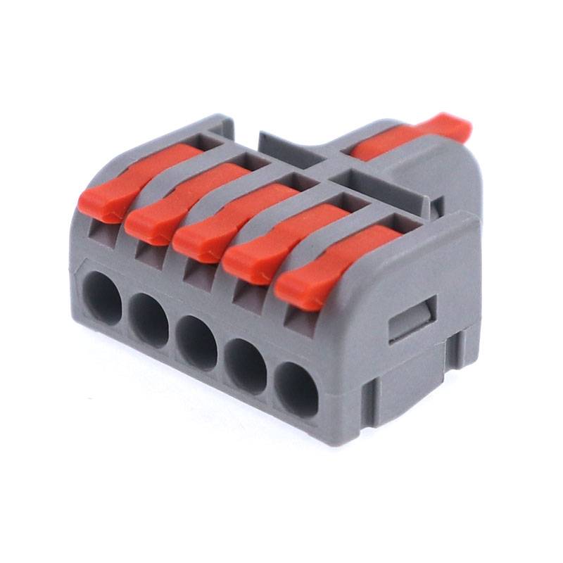 Kaiser Electronics 10er Pack 1+5 Durchgangsklemme 4mm² 600V für flexibele und starre Kabel 1 + 5-1