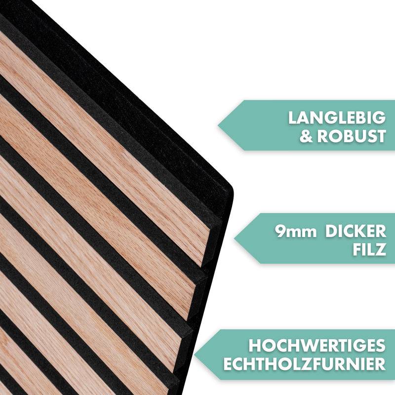 Floordirekt Akustikpaneele in Holzoptik - 275 x 27 cm - Red Oak - Zeitloses Design - Angenehme Raumakustik-2