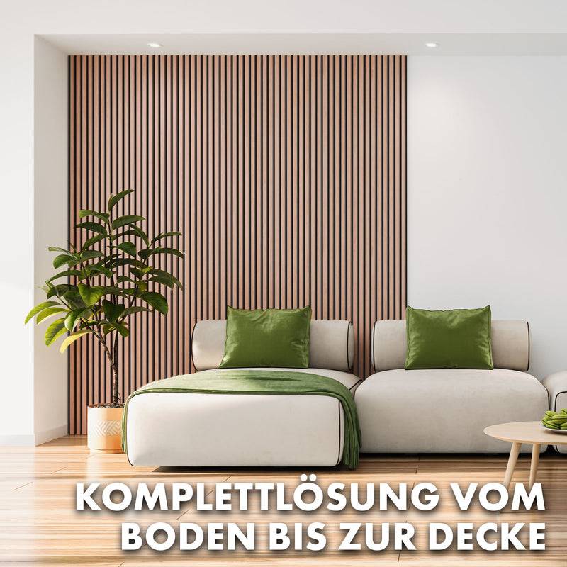 Floordirekt Akustikpaneele in Holzoptik - 275 x 27 cm - Red Oak - Zeitloses Design - Angenehme Raumakustik-3