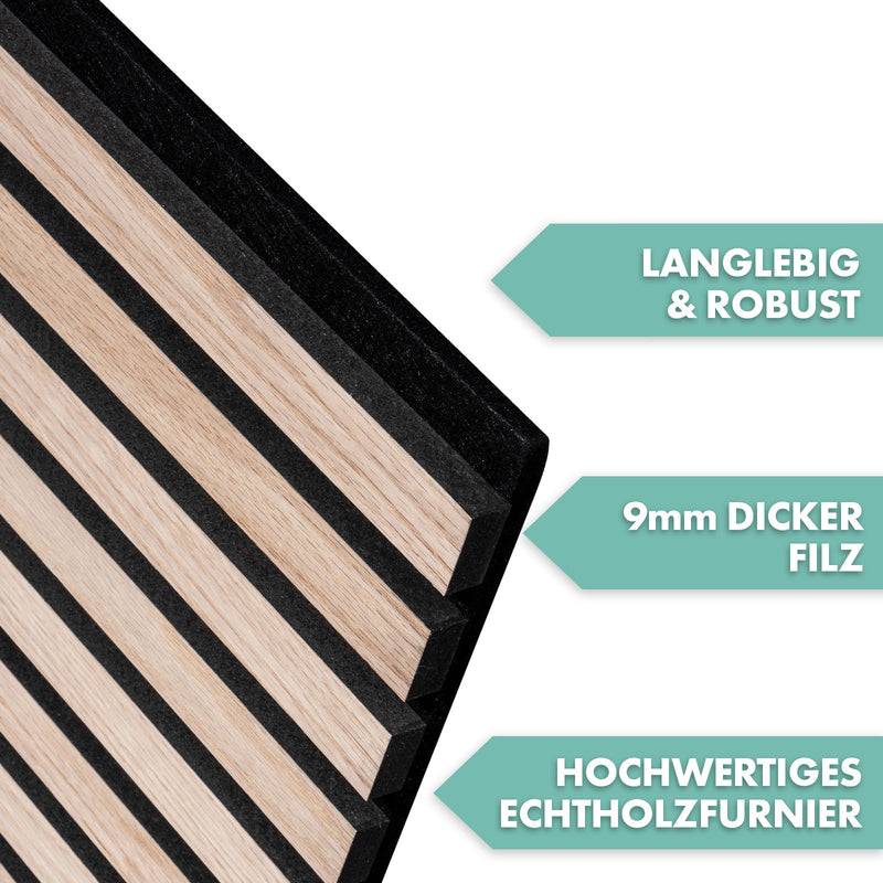 Floordirekt Akustikpaneele in Holzoptik - 275 x 27 cm - White Oak - Zeitloses Design - Angenehme Raumakustik-2