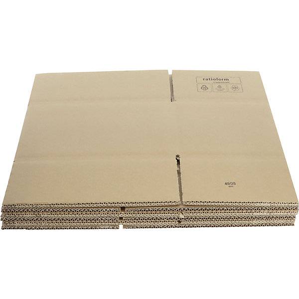 Wellpapp-Faltkarton 3-wellig extrem stabil LxBxH 770 x 470 x 300 mm Palette mit VE 60 Stk. TAKKT Industrial &-2