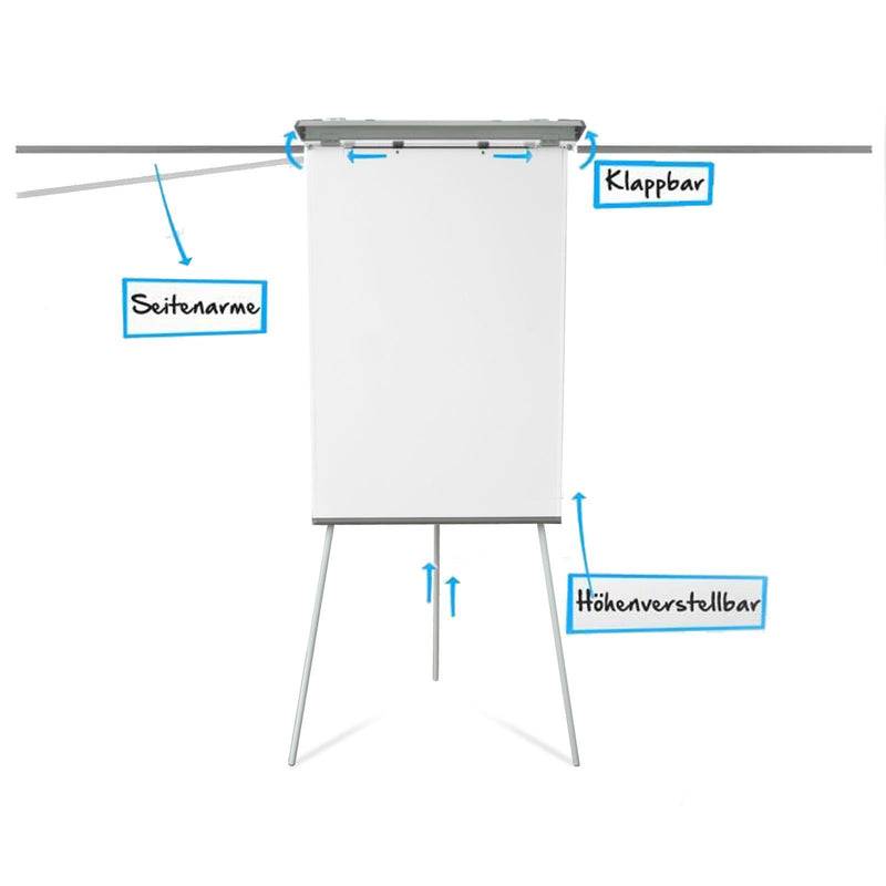 Floordirekt Mobiles Flipchart Coyote PRO - 105 x 68 cm - mit Dreibein-Stativ & 2 Papierhalter - Klappbar-3