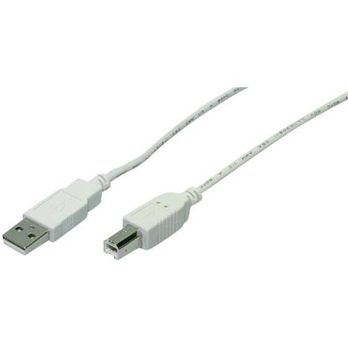 LogiLink USB-Kabel USB 2.0 USB-A Stecker, USB-B Stecker 1.80 m Grau CU0007
