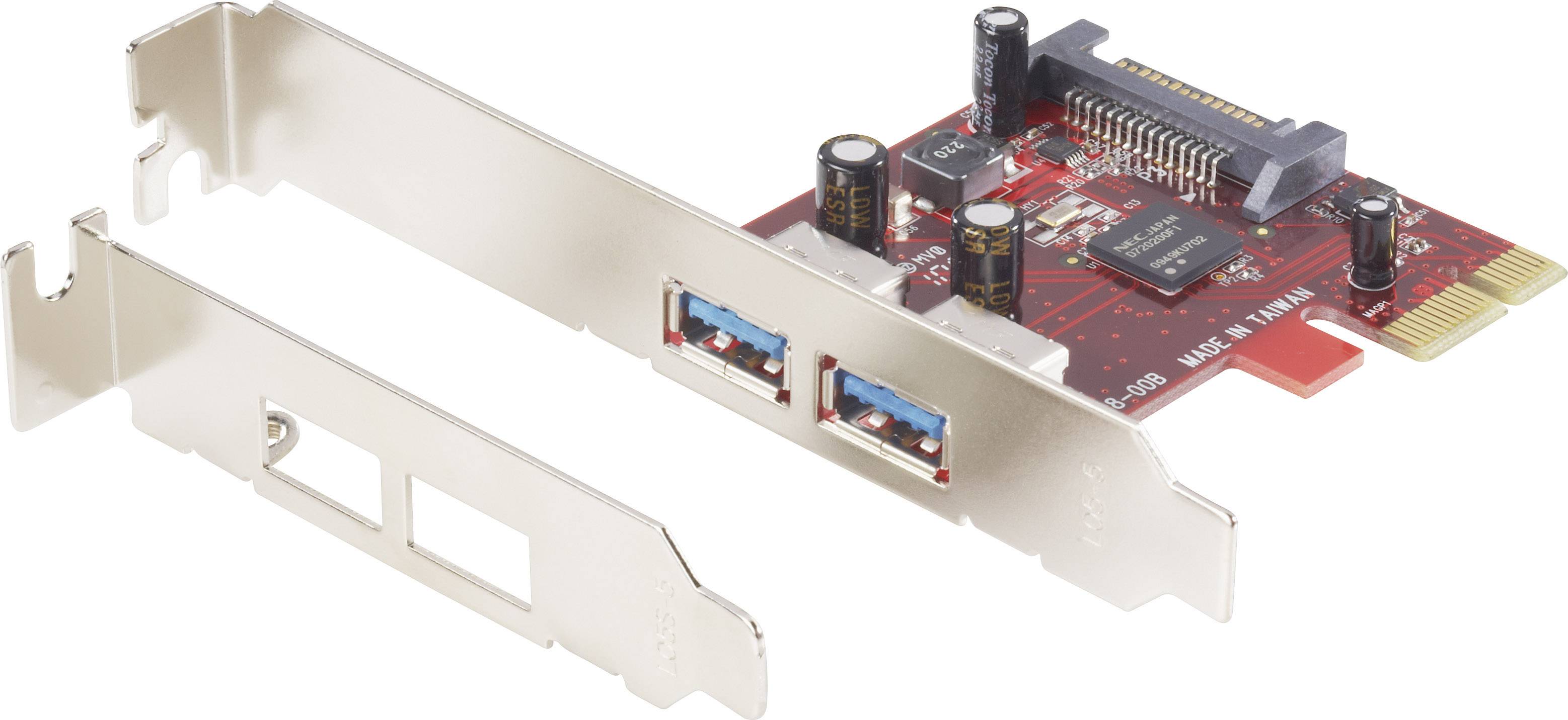 RENKFORCE 2 Port USB 3.0-Controllerkarte USB-A PCIe