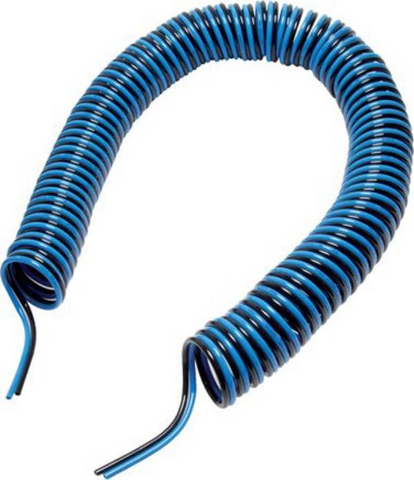 PU-Spiralschlauch 4 x 2mm 2,5mtr. Arbeitsl. Duo-Schlauch (2-fach), axialer Abgang