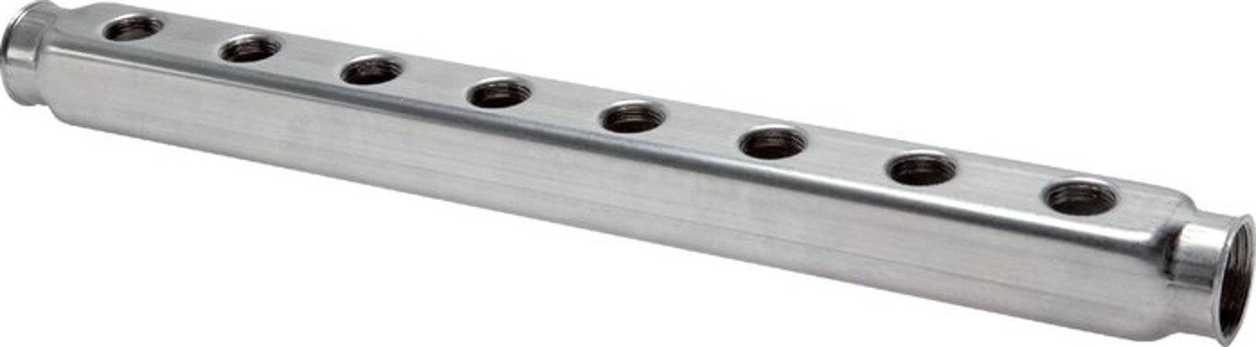 Verteilerleiste 2x G 1", Abgänge einseitig 9x G 1/2"-0