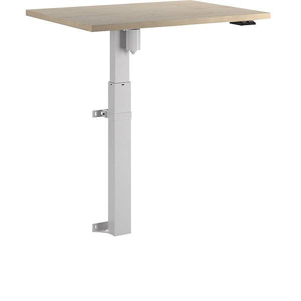 1-Säulen-Schreibtisch Atlanta Wandmontage BxT 800 x 600 mm weiß Eiche. TAKKT Industrial & Packaging GmbH-0