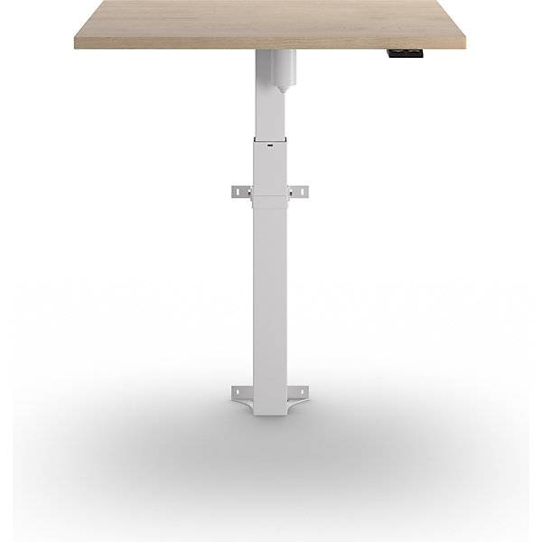 1-Säulen-Schreibtisch Atlanta Wandmontage BxT 800 x 600 mm weiß Eiche. TAKKT Industrial & Packaging GmbH-1