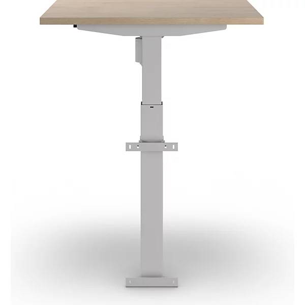 1-Säulen-Schreibtisch Atlanta Wandmontage BxT 800 x 600 mm weiß Eiche. TAKKT Industrial & Packaging GmbH-3