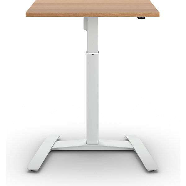 1-Säulen-Schreibtisch Atlanta BxT 800 x 600 mm weiß Buche. TAKKT Industrial & Packaging GmbH 87088149-1