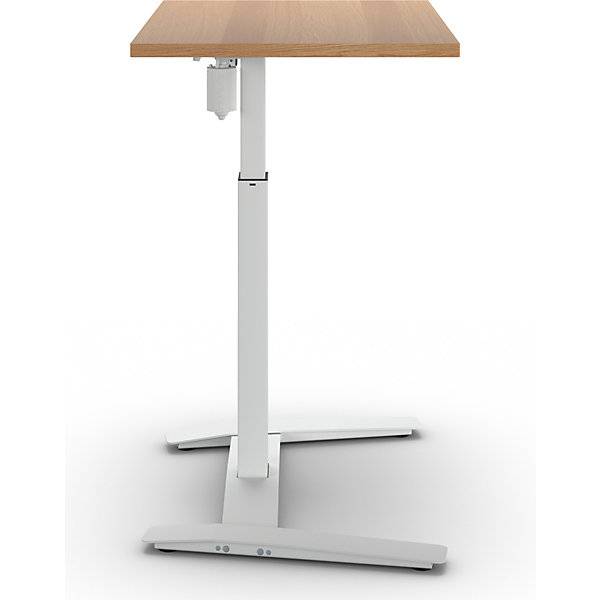 1-Säulen-Schreibtisch Atlanta BxT 800 x 600 mm weiß Buche. TAKKT Industrial & Packaging GmbH 87088149-2