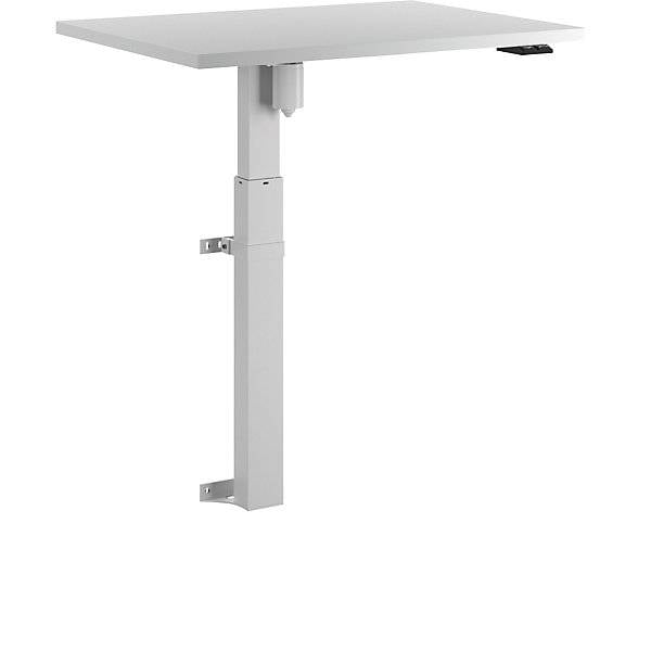 1-Säulen-Schreibtisch Atlanta Wandmontage BxT 800 x 600 mm weiß lichtgrau. TAKKT Industrial & Packaging GmbH