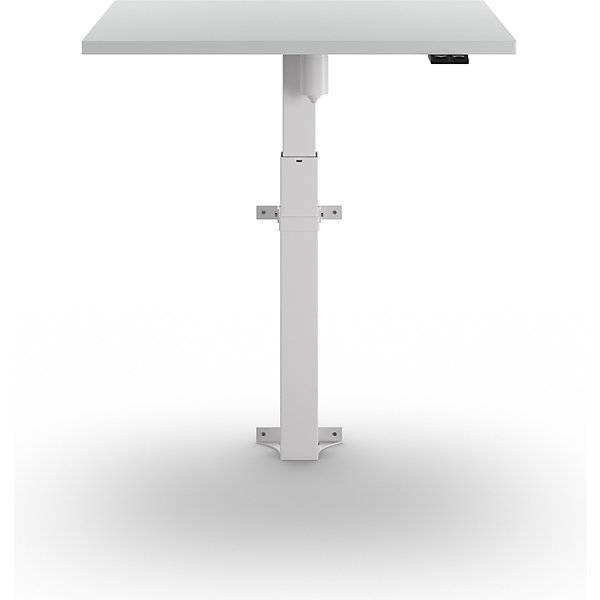 1-Säulen-Schreibtisch Atlanta Wandmontage BxT 800 x 600 mm weiß lichtgrau. TAKKT Industrial & Packaging GmbH-1