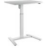 1-Säulen-Schreibtisch Atlanta BxT 800 x 600 mm weiß lichtgrau. TAKKT Industrial & Packaging GmbH 87088449