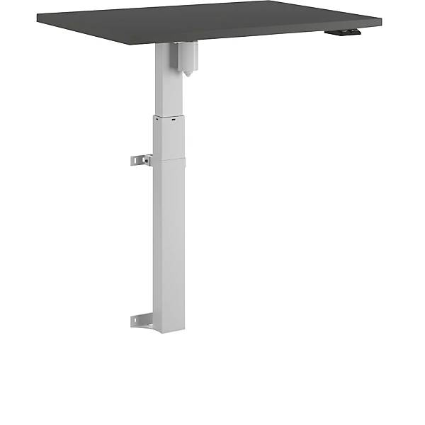 1-Säulen-Schreibtisch Atlanta Wandmontage BxT 800 x 600 mm weiß dunkelgrau. TAKKT Industrial & Packaging GmbH-0