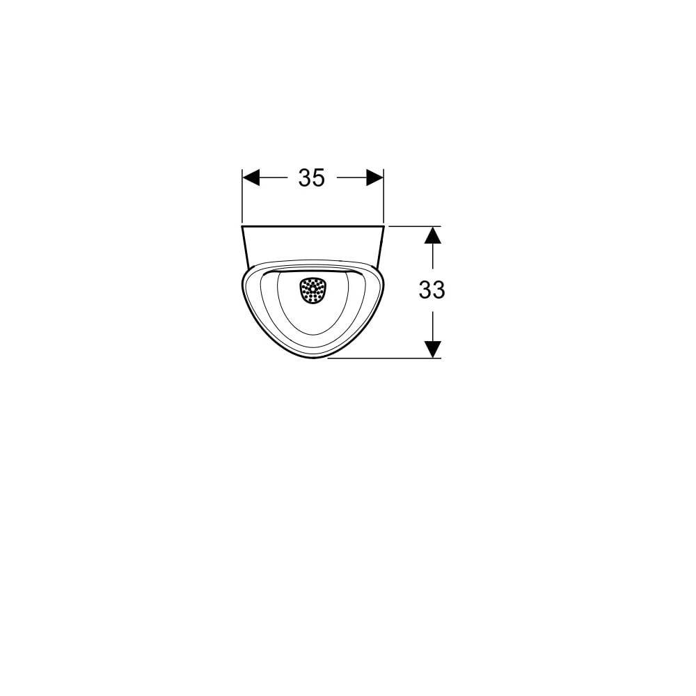 Geberit Renova M Urinal Zulauf hinten, Abgang hinten oder unten, 1 Stk.-3