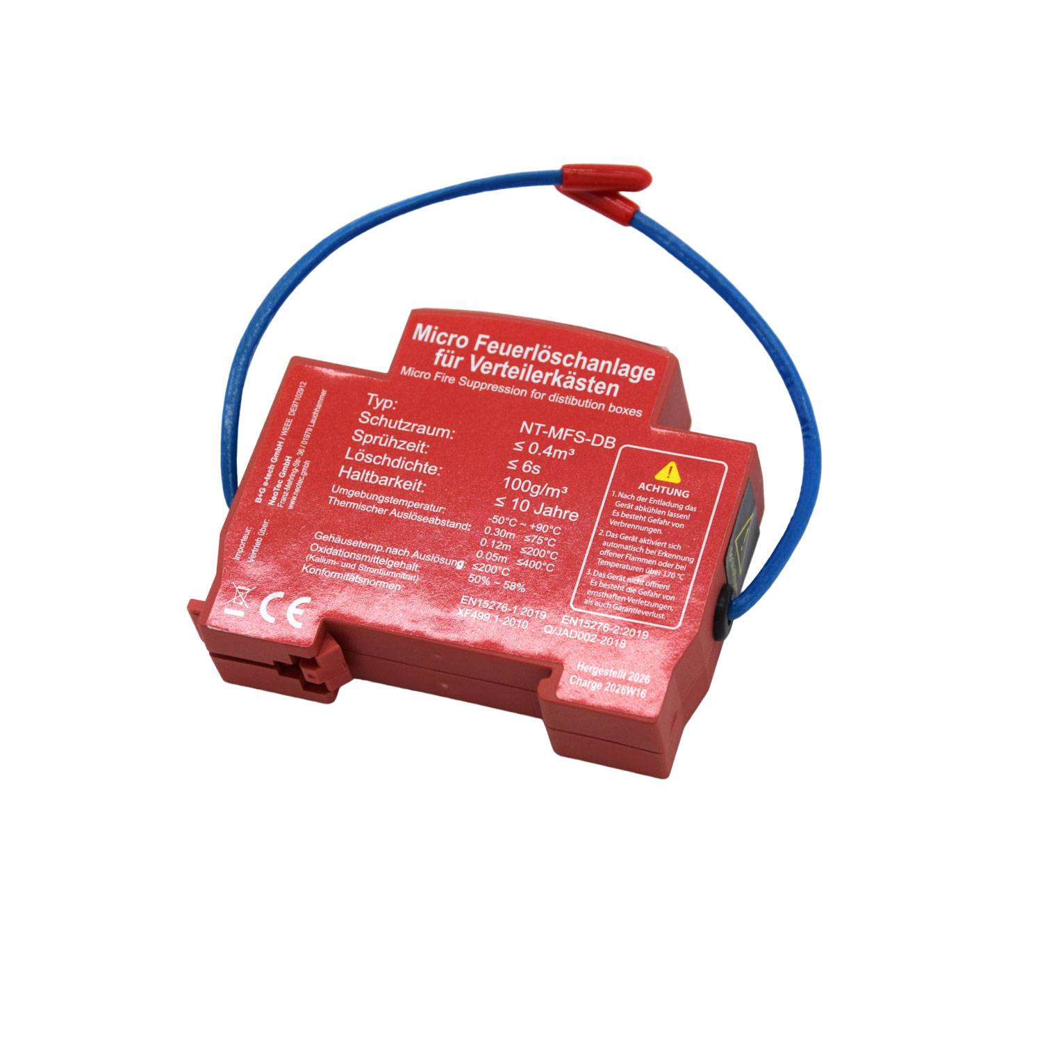 B+G E-Tech NT-MFS-DB Mikro-Feuerlöschanlage für DIN Hutschiene Aerosol (bis 0,4 m³, -50 bis +90 °C, wartungsfrei)-0
