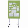 Floordirekt Mobile Moderationstafel GIANT - Beidseitige Filztafel - Grün - 80 x 120 cm - Doppelseitig Nutzbar