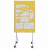 Floordirekt Mobile Moderationstafel GIANT - Beidseitige Filztafel - Gelb - 80 x 120 cm - Doppelseitig Nutzbar