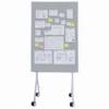 Floordirekt Mobile Moderationstafel GIANT - Beidseitige Filztafel - Grau - 80 x 120 cm - Doppelseitig Nutzbar