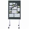 Floordirekt Mobile Moderationstafel GIANT - Beidseitige Filztafel - Schwarz - 80 x 120 cm - Doppelseitig Nutzbar