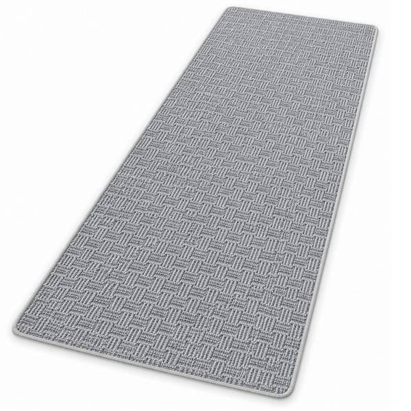 FLOORDIREKT Teppichläufer Monaco - Schmaler Teppichläufer aus Polypropylen -  Grau - 80 x 200 cm