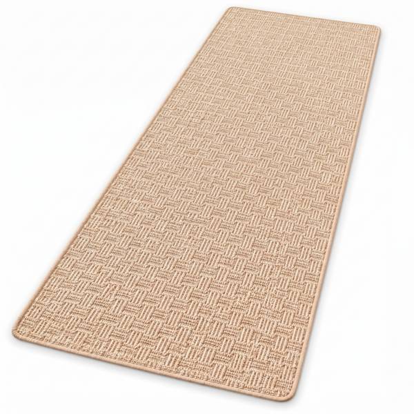 FLOORDIREKT Teppichläufer Monaco - Schmaler Teppichläufer aus Polypropylen -  Beige - 80 x 200 cm