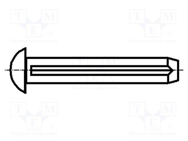 Stahl L: 4mm DIN 1476 Kerbnagel ISO 8746 Ø: 2mm BN 893-0