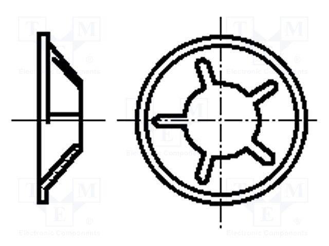 Sicherungsscheibe Federstahl 1,5mm BN 833-0