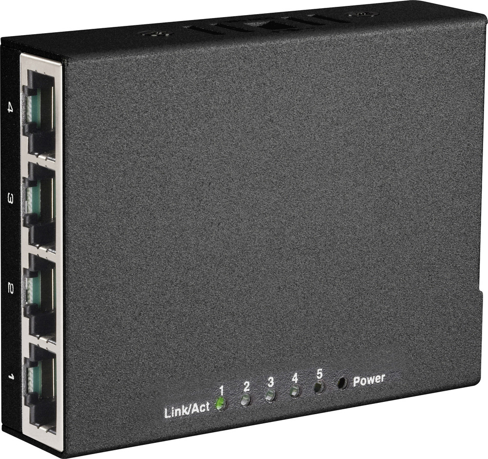 Netzwerk Switch RJ45 mini mit 5 Port 100 MBit/s