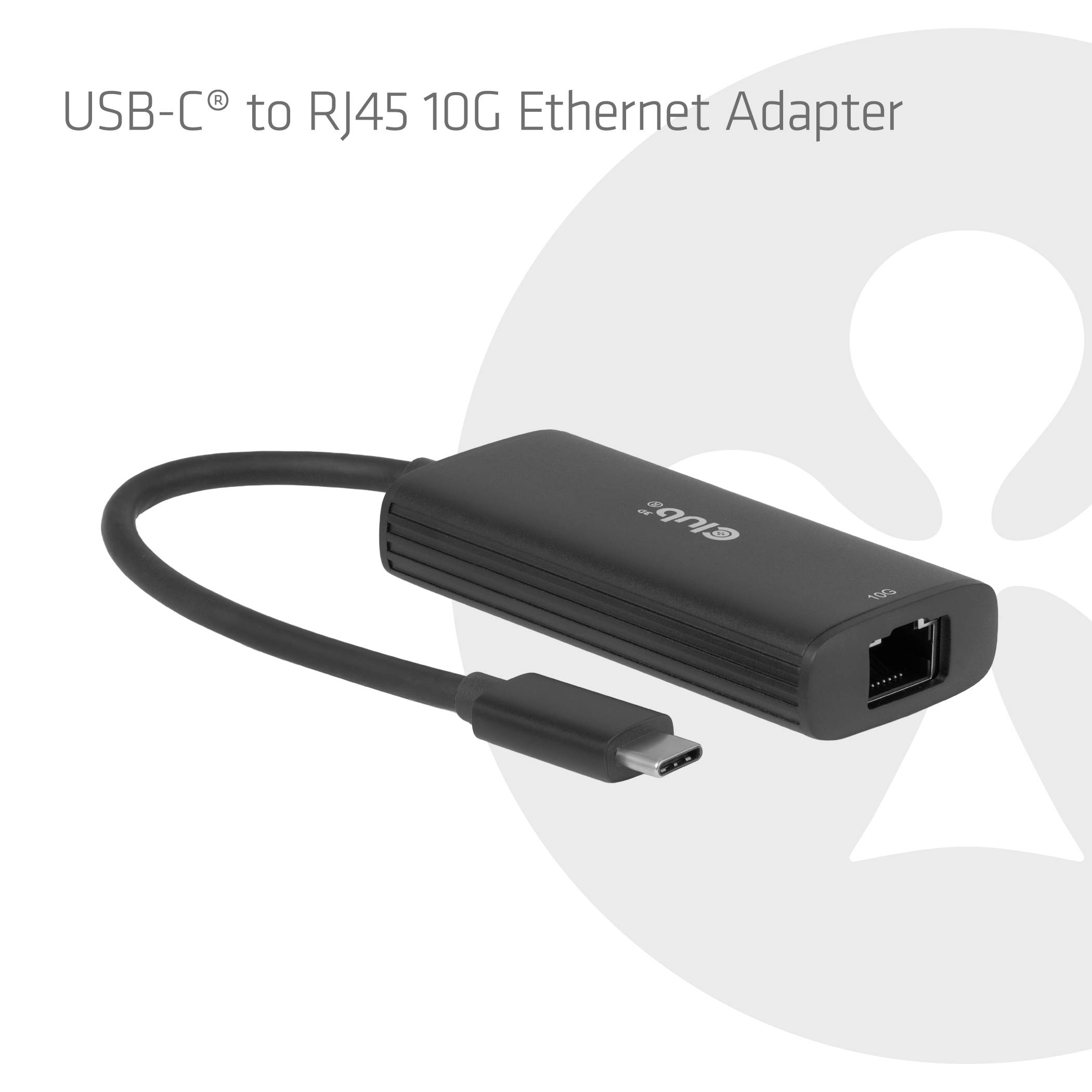 Club3D Adapter USB-C > RJ45 10Gbps St/Bu retail / Konverter USB-2