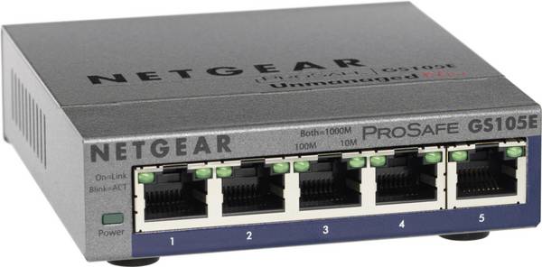 NETGEAR GS105E-200PES GS105E Netzwerk Switch 5 Port 1 GBit/s