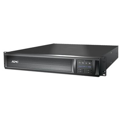 Ein 19-Zoll-Rack-Mount-Server-Gerät von APC mit LCD-Display zur Steuerung und Anzeige von Stromversorgungsparametern.