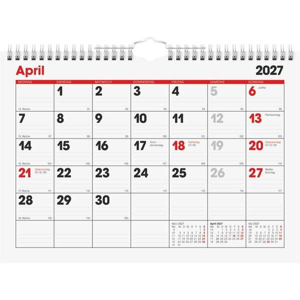 Monatskalender Modell 701 A4 quer 2027-1