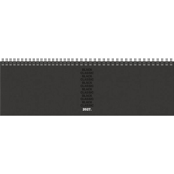 Querkalender 774 Black Classic 32,6x10,2cm 1 Woche/2 Seiten Balacron schwarz 2027