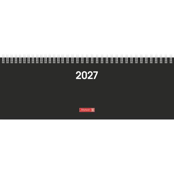 Querkalender 772 29,7x10,5cm 1 Woche/2 Seiten Karton-Umschlag schwarz 2027