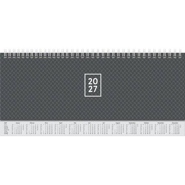 Querterminbuch 30x11cm 1 Woche/2 Seiten schwarz 2027-0