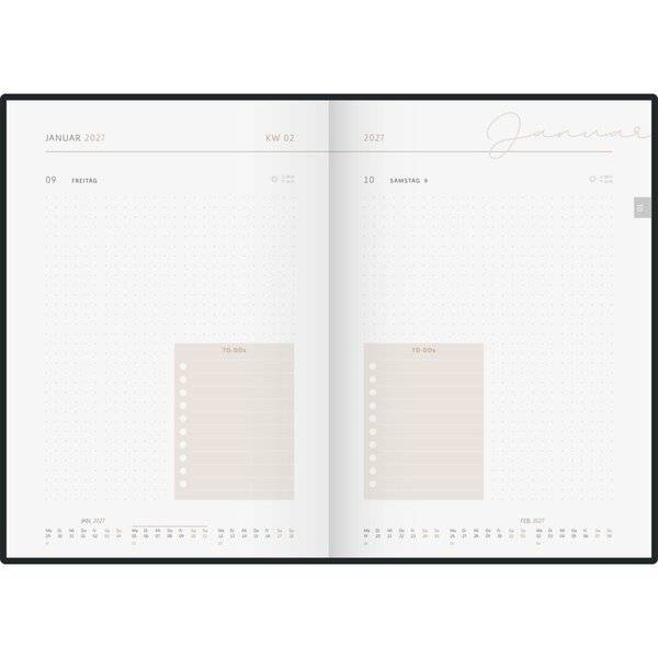 Buchkalender Young Line A5 1 Tag/Seite Grafik-Einband Simple 2027-1
