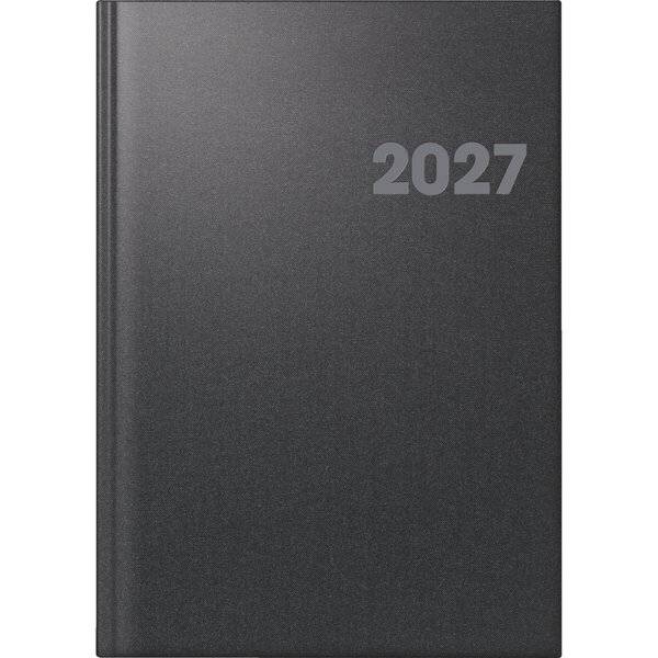 Buchkalender 763 21x29cm 1 Woche/2 Seiten schwarz 2027