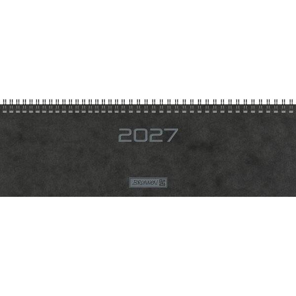 Querkalender 777 32,6x10,2cm 1 Woche/2 Seiten Karton schwarz 2027-0