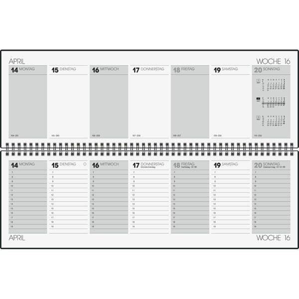 rido idé Tischkalender "futura 5", 2027, schwarz-1