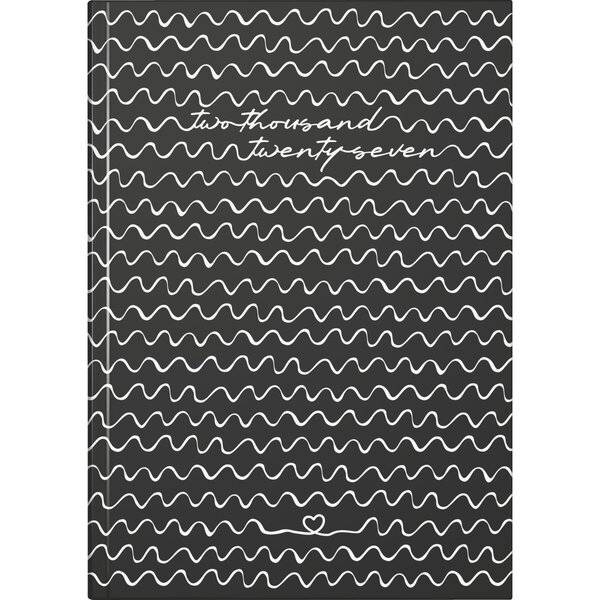 Buchkalender Young Line A5 1 Tag/Seite Grafik-Einband Waves 2027-0