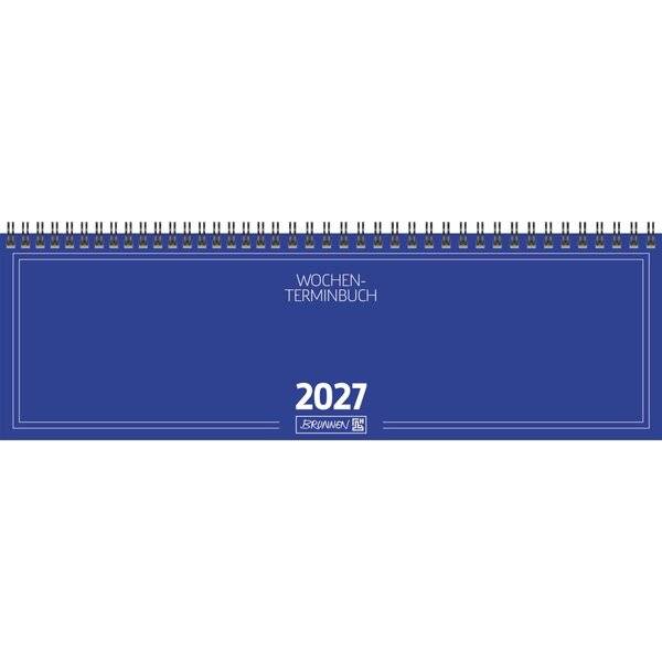 Querkalender 774 32,6x10,2cm 1 Woche/2 Seiten Karton blau 2027-0